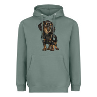 Sage dachshund Heavyweight Hoodie - BarkalooDesign