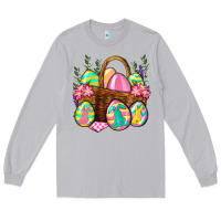 Moon Dust Easter eggs with basket Easter Day Long Sleeve Tee - Neo Western