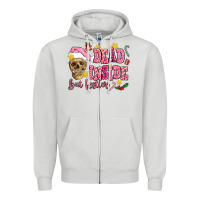 Dove Grey dead inside but festive Zipper Hoodie - AdoDesignShop