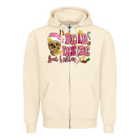 Sandshell dead inside but festive Zipper Hoodie - AdoDesignShop