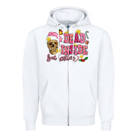 White dead inside but festive Zipper Hoodie - AdoDesignShop