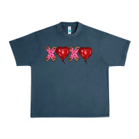Midnight Navy valentine's day xoxo heart balloon Urban Heavy Tee - RanaPortraitStore