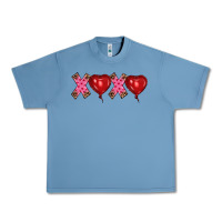 Pebble Blue valentine's day xoxo heart balloon Urban Heavy Tee - RanaPortraitStore