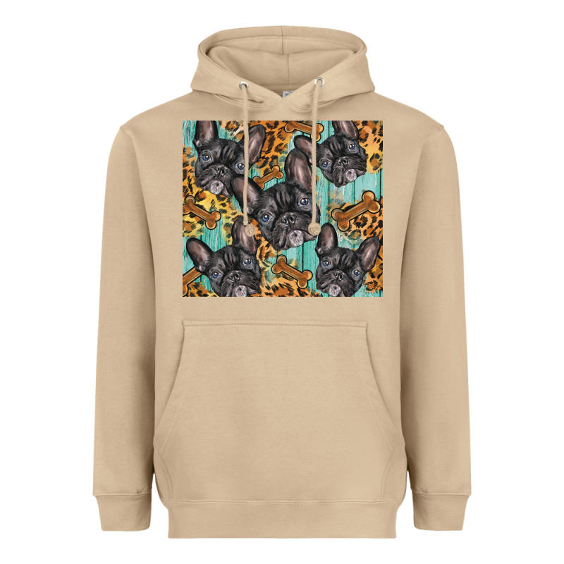 French Bulldog Heavyweight Hoodie by BarkalooDesign | Teevron