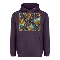 Plum french bulldog Heavyweight Hoodie - BarkalooDesign
