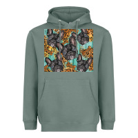 Sage french bulldog Heavyweight Hoodie - BarkalooDesign