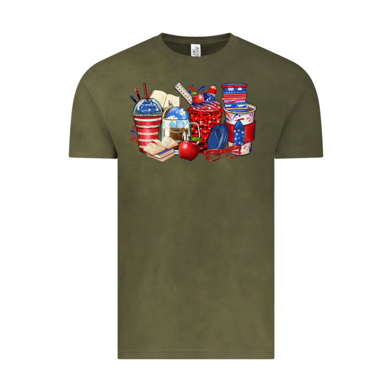 4th Of July Teacher Coffee Cups Vintage Tee by Zillion Design Studio | Teevron