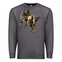 Charcoal Heather Tyrannosaurus T rex Premium Sweatshirt - LillyAllenDesigns