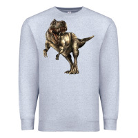 Heather Grey Tyrannosaurus T rex Premium Sweatshirt - LillyAllenDesigns