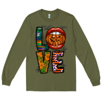 Army Green Love Halloween Lips Long Sleeve Tee - CowhideDigitalArt