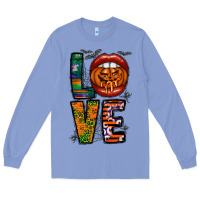 Colony Blue Love Halloween Lips Long Sleeve Tee - CowhideDigitalArt