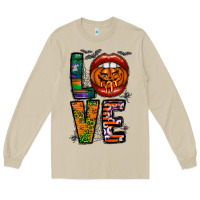 Mushroom Love Halloween Lips Long Sleeve Tee - CowhideDigitalArt