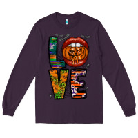 Plum Love Halloween Lips Long Sleeve Tee - CowhideDigitalArt