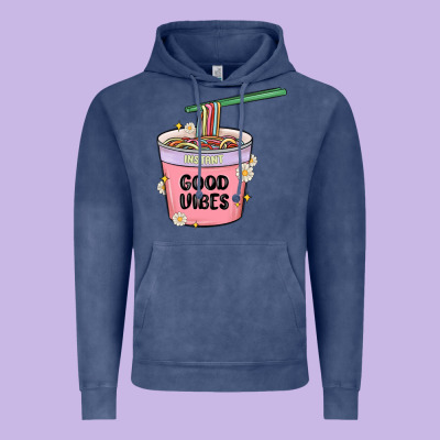 Vintage Hoodie instant good vibes noodles