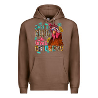 Chestnut just a girl who loves chickens Premium Hoodie - NancyCooperArtShop