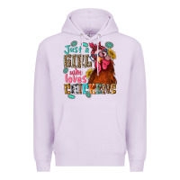 Lilac just a girl who loves chickens Premium Hoodie - NancyCooperArtShop