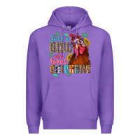 Purple just a girl who loves chickens Premium Hoodie - NancyCooperArtShop