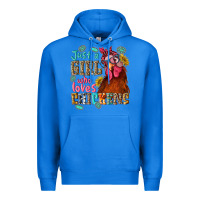 True Royal just a girl who loves chickens Premium Hoodie - NancyCooperArtShop