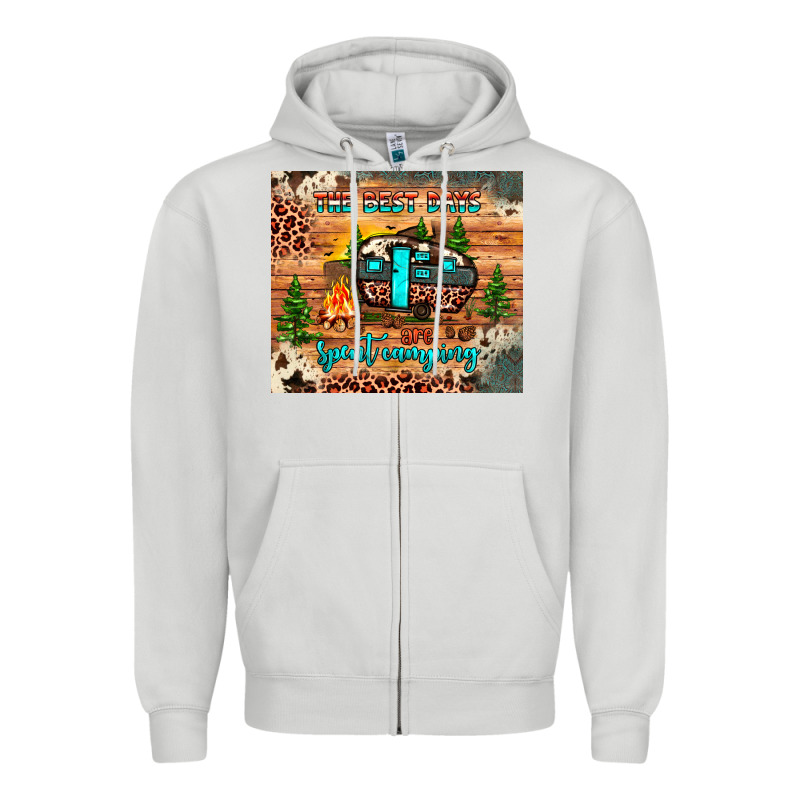 The Best Days Are Spent Camping Zipper Hoodie by JahusDesignShop | Teevron