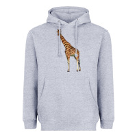 Heather Grey giraffe Heavyweight Hoodie - LillyAllenDesigns