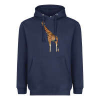 Navy giraffe Heavyweight Hoodie - LillyAllenDesigns