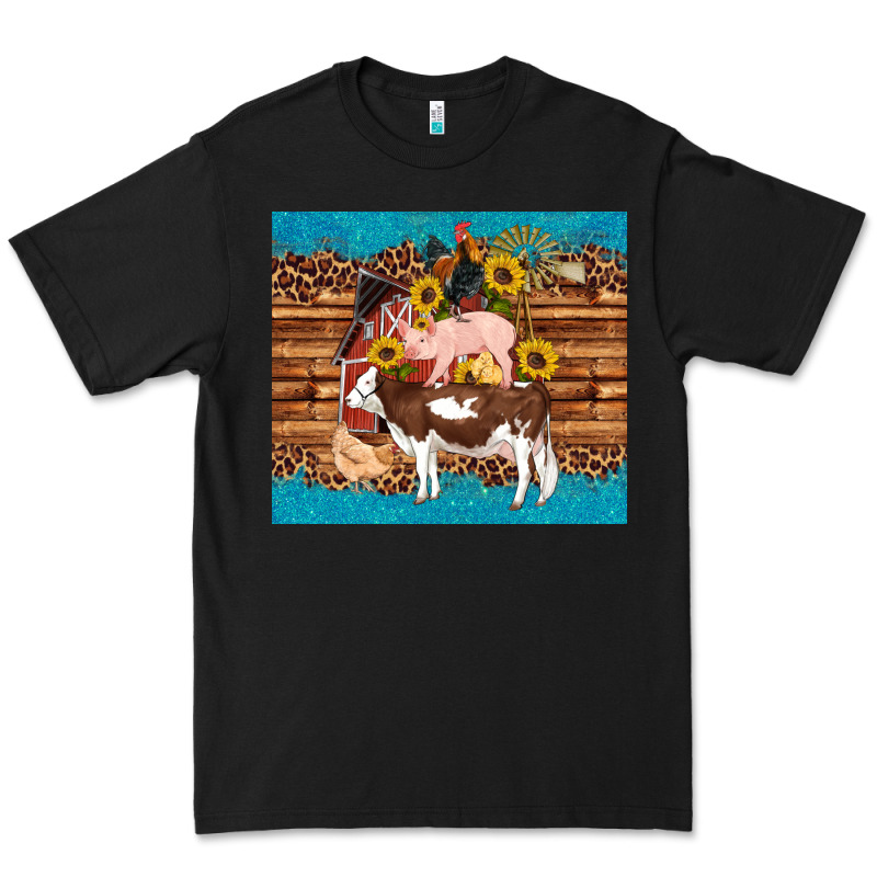 Western Farm Cow Pig Rooster Chick Farm Chicken Barn Premium Tee by Artiststas | Teevron