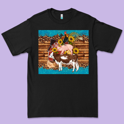 Western Farm Cow Pig Rooster Chick Farm Chicken Barn Premium Tee Designed By Artiststas