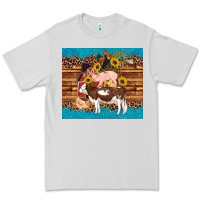 Dove Grey western farm cow pig rooster chick farm chicken barn Premium Tee - Artiststas