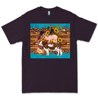 Plum western farm cow pig rooster chick farm chicken barn Premium Tee - Artiststas