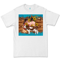 White western farm cow pig rooster chick farm chicken barn Premium Tee - Artiststas