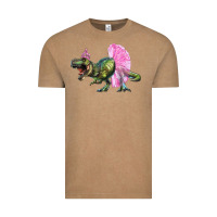 Vintage Coffee Balerina T-Rex Dinosaur With Tutu Vintage Tee - RanaPortraitStore