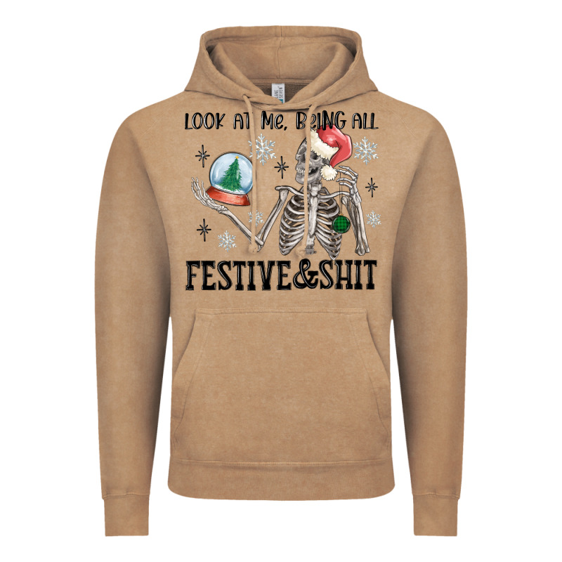 Look At Me Being All Festive And Shit Vintage Hoodie by MaliasSmallBusiness | Teevron