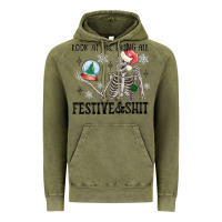Vintage Olive look at me being all festive and shit Vintage Hoodie - MaliasSmallBusiness