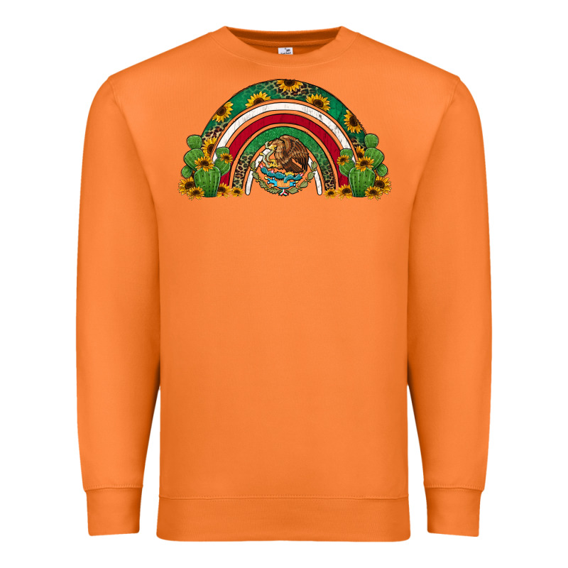 Mexican Flag Cactus And Sunflowers Rainbow Premium Sweatshirt by Jasminsmagicworld | Teevron