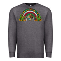 Charcoal Heather mexican flag cactus and sunflowers rainbow Premium Sweatshirt - Jasminsmagicworld