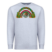 Heather Grey mexican flag cactus and sunflowers rainbow Premium Sweatshirt - Jasminsmagicworld
