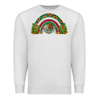 Oatmeal Heather mexican flag cactus and sunflowers rainbow Premium Sweatshirt - Jasminsmagicworld