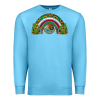 Ocean Blue mexican flag cactus and sunflowers rainbow Premium Sweatshirt - Jasminsmagicworld