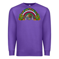 Purple mexican flag cactus and sunflowers rainbow Premium Sweatshirt - Jasminsmagicworld