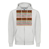 Dove Grey christmas mistletoe and stripes seamless pattern Zipper Hoodie - BundleAndBundleShop