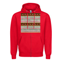 Red christmas mistletoe and stripes seamless pattern Zipper Hoodie - BundleAndBundleShop