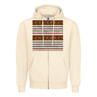 Sandshell christmas mistletoe and stripes seamless pattern Zipper Hoodie - BundleAndBundleShop