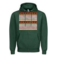 Sports Green christmas mistletoe and stripes seamless pattern Zipper Hoodie - BundleAndBundleShop