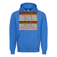 True Royal christmas mistletoe and stripes seamless pattern Zipper Hoodie - BundleAndBundleShop