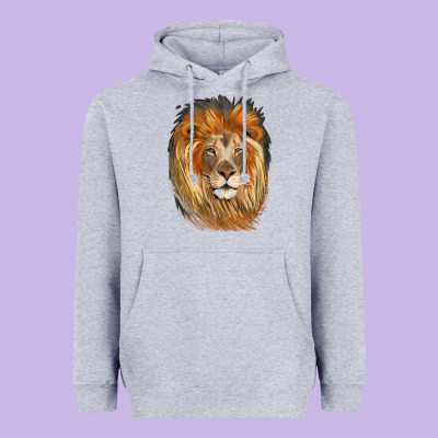 Lion Head Heavyweight Hoodie Designed By Lillyallendesigns