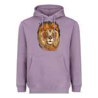 Lavender Lion Head Heavyweight Hoodie - LillyAllenDesigns
