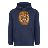 Navy Lion Head Heavyweight Hoodie - LillyAllenDesigns