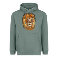Sage Lion Head Heavyweight Hoodie - LillyAllenDesigns