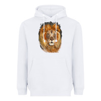 White Lion Head Heavyweight Hoodie - LillyAllenDesigns