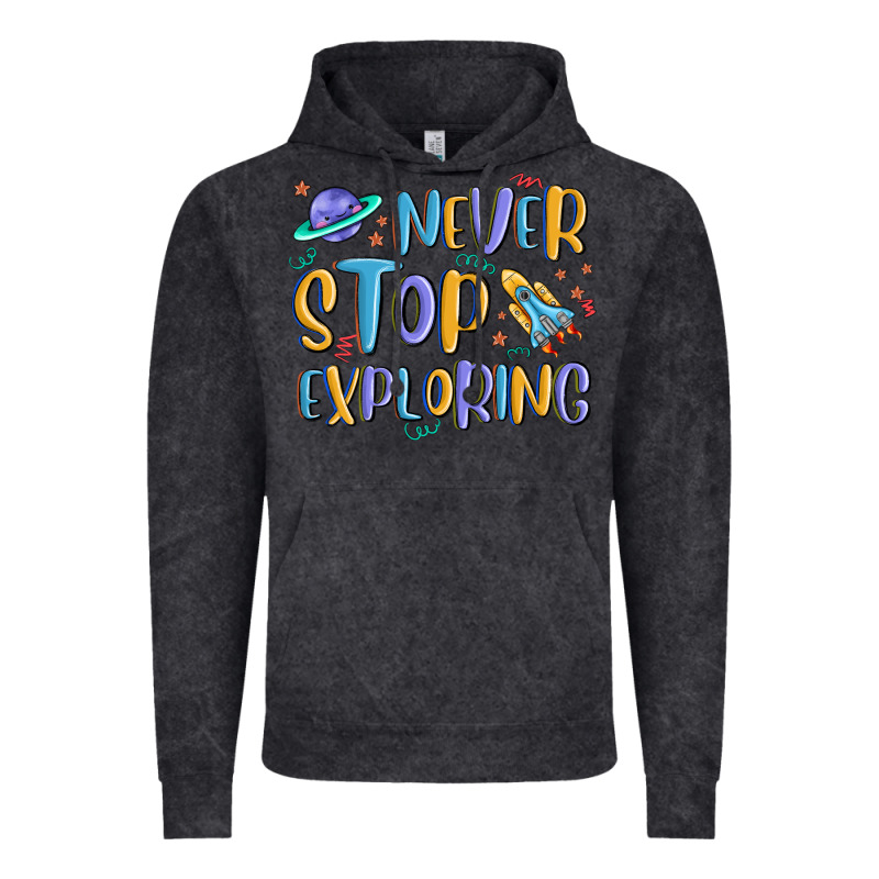 Never Stop Exploring Vintage Hoodie by MaliasSmallBusiness | Teevron